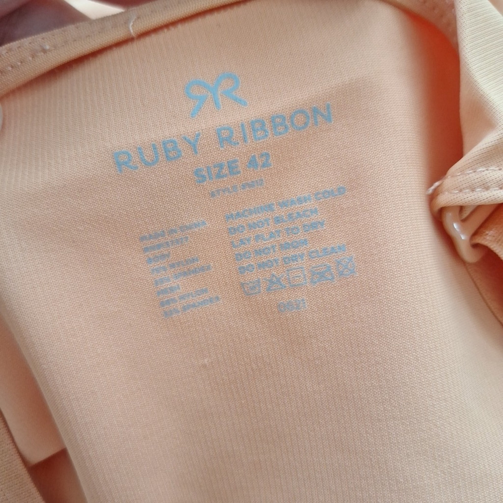 Ruby Ribbon Reina Camisole 1812 Women 42 Peach Orange Shaping Cami Tank Apricot - Picture 8 of 10